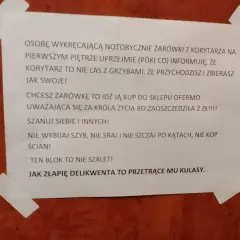 Informacja dla sąsiadów o remoncie: nie wykręcaj żarówek, nie niszcz ścian. Szanuj siebie i innych!