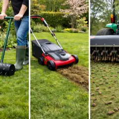 Odkurzanie trawnika, koszenie i aeracja – co to za zabiegi? Pokazane narzędzia pomagają w pielęgnacji ogrodu.