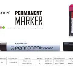 Zestaw markerów permanentnych Kaywin. Dowiedz się, czym zmyć marker permanentny, jeśli przypadkiem coś pobrudzisz.