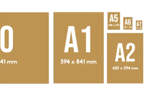 Porównanie formatów papieru: A0, A1, A2, A3, A4, A5, A6, A7, A8. Jak wygląda kartka A3? Jest mniejsza od A2, ale większa od A4.