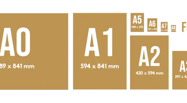 Porównanie formatów papieru: A0, A1, A2, A3, A4, A5, A6, A7, A8. Jak wygląda kartka A3? Jest mniejsza od A2, ale większa od A4.