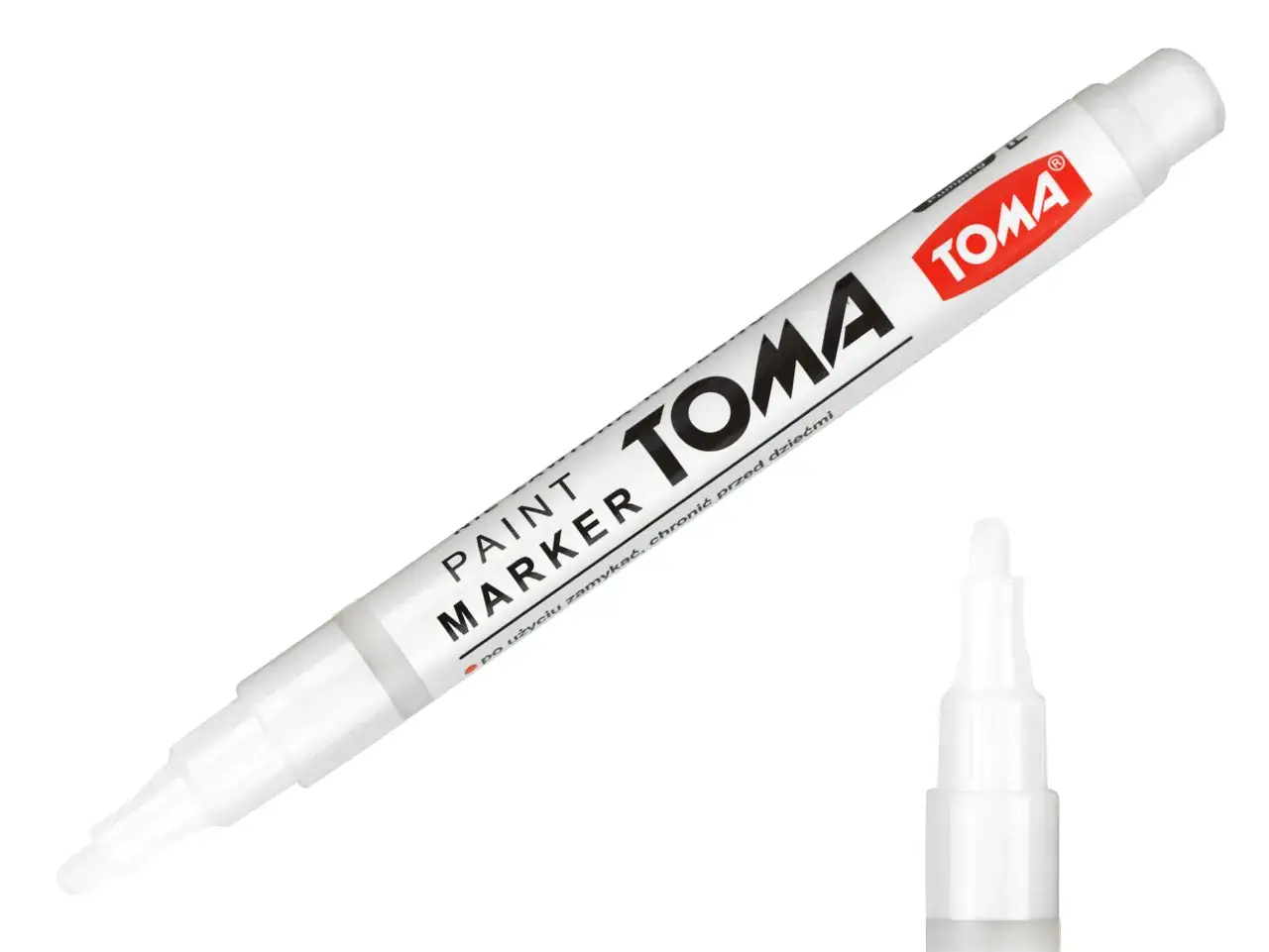 Marker olejowy TOMA do malowania, pisania, znakowania. Idealny do tworzenia trwałych napisów i zdobień na różnych powierzchniach.